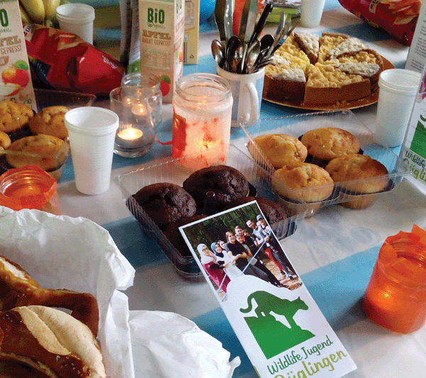 Zwischendurch gab es ein kleines Picknick für die neuen Bogensportler