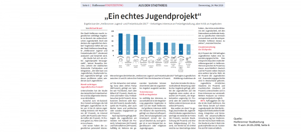 Ein echtes Jugendprojekt - Artikel in der Heilbronner Stadtzeitung